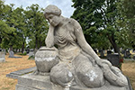 Wien 3D - Zentralfriedhof - Grabfigur Engel